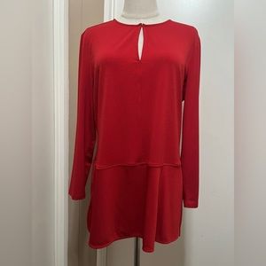 Lauren Ralph Lauren Women’s Red Tunic Top Size M 3/4 Sleeve